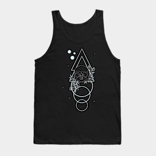 Geometric Floral Skull Tank Top